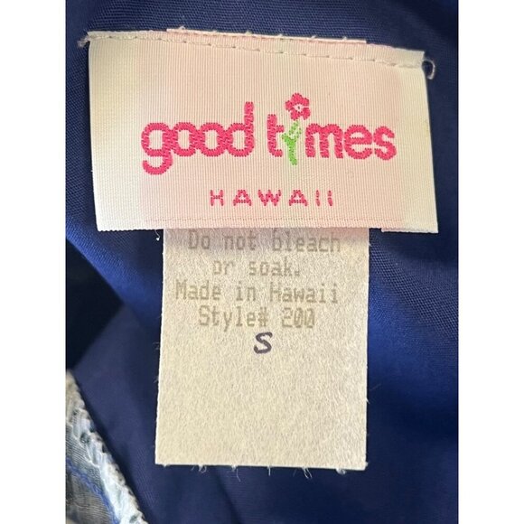 Good Times Women Aloha Hawaiian Dress Muumuu Small S Floral Short Sleeve NWT New - Picture 7 of 9